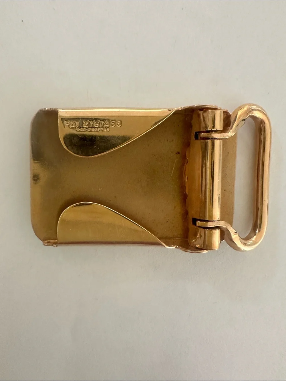 Gold belt buckle